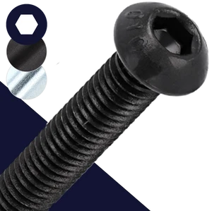 M4 Button Socket Head,Steel Class 10.9,ISO 7380-1