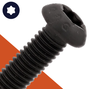 M6X1.0 Torx Button Head,A2 Stainless + Black Oxide,ISO 7380-1 TX