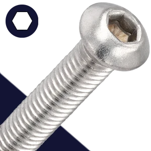 M8 Button Socket Head,Stainless Steel A2,ISO 7380-1
