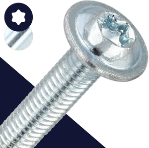 M8 Torx Button Flange,Steel Class 10.9 Zinc,ISO 7380-2 TX