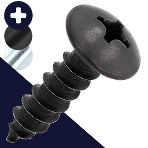 6.3 Truss Phillips Tapping,Steel + Black Oxide,General Use