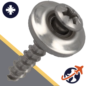 M4.5 Oval Head,Pozidrive + EPDM Sealing Washer,Stainless Steel