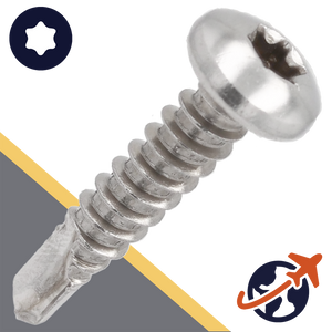 M4.2 Pan Torx Self Drilling,Sheet Metal Applications,A2 Stainless DIN 7504 "M"