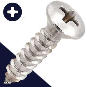 M3.5 Oval Phillips Tapping,Stainless Steel,DIN 7983-C