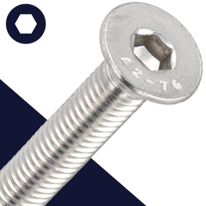 M3 Flat Socket Head,Stainless Steel A2,Countersunk DIN 7991
