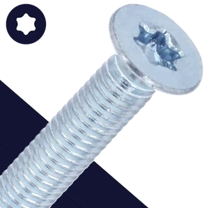 M3 Torx Flat Head,Steel 4.8 Zinc Plated,ISO 14581 TX-10