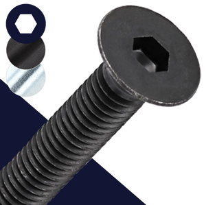 M4 Flat Socket Head,Steel Class 10.9,DIN 7991 / ISO 10642