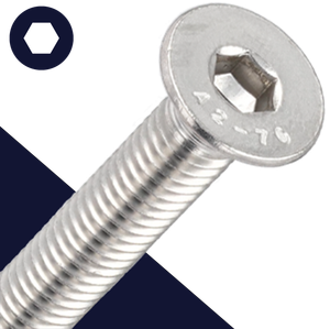 M5 Flat Socket Head,Stainless Steel A2,Countersunk DIN 7991