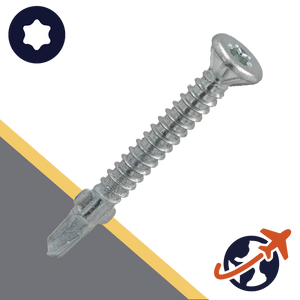 M4.2 Flat Head, 2mm Drill Tip,Wing Self Drilling Screw,BI-Metal A2 Stainless Steel
