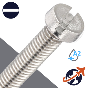 M10X1.5 Slotted Cheese Head - A4-70 Stainless DIN 84