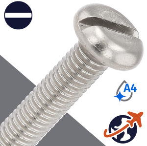 M2.5X0.45 Pan Head Slotted,A4-50 Stainless,DIN 85