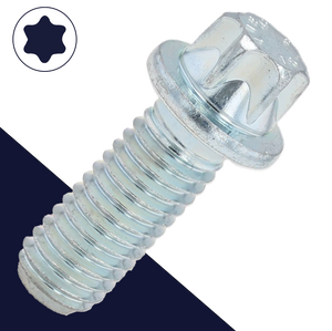 M8X1.25 External Torx,Class 10.9 Steel Zinc,DIN 34800