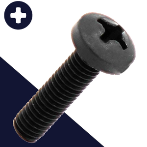 M6 Pan Phillips Screw,DIN 85 / ISO 1580,Black Nylon