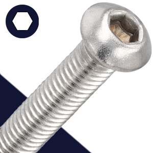 M2 Button Socket Head,Stainless Steel A2,ISO 7380-1