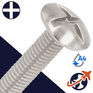 M4X0.7 Combi Drive Truss Head - A4 Stainless NFE25-129