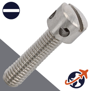 M3X0.5 Slotted Capstan Screw - AISI 303 Stainless DIN 404