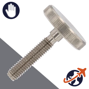 M10X1.5 Thumb Screw,A1 Stainless Steel,DIN 653