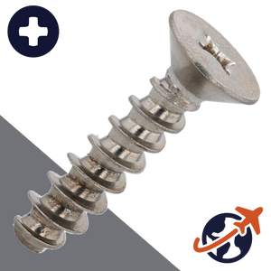 M4.0 Phillips Flat Thermoplastics Screw - A2 Stainless