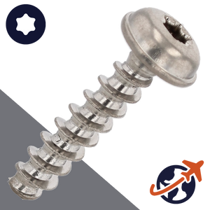 M2.0 Torx Pan Flange Thermoplastics Screw - A2 Stainless