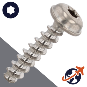 M3.0 Torx Pan Flange Thermoplastics Screw - A2 Stainless