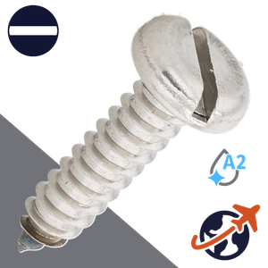M2.9 Slotted Pan Head Tapping - A2 Stainless DIN 7971