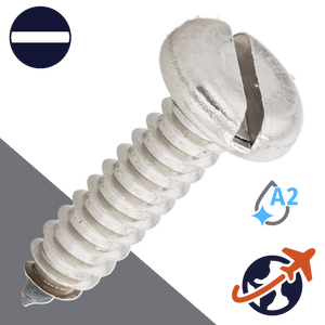 M3.9 Slotted Pan Head Tapping - A2 Stainless DIN 7971