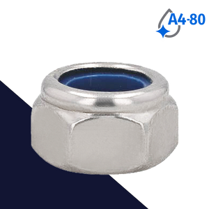 Nylon Locking Nut - A4-80 Stainless DIN 985