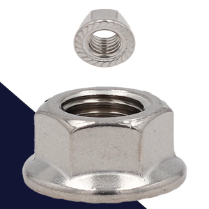 M10X1.25 Serrated Flange Nut,Stainless Steel A2,Fine Thread 14mm Wrench