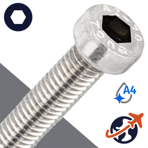 M5X0.8 Low Socket Head Pilot Hole - A4 Stainless DIN 6912