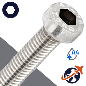 M10X1.5 Low Socket Head Pilot Hole - A4 Stainless DIN 6912