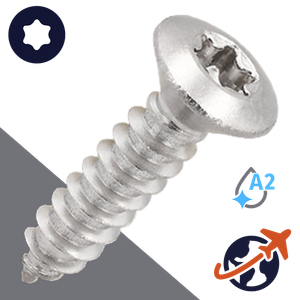 M2.2 Torx Oval Head Tapping Screw - A2 Stainless ISO 14587
