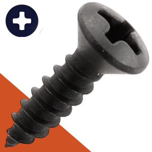 M3.5 Oval Phillips Tapping Stainless Black Oxide DIN 7983-C