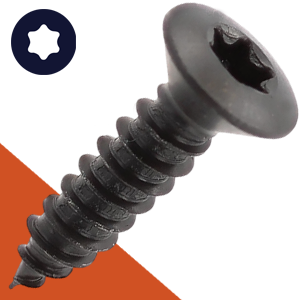 M4.2 Torx Oval Tapping Screw - A2 Stainless Black ISO 14587
