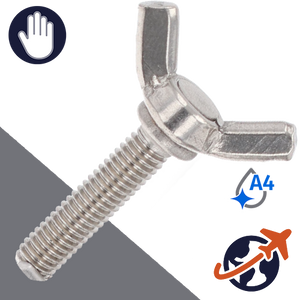 M4X0.7 Wing Bolt American Style - A4 Stainless
