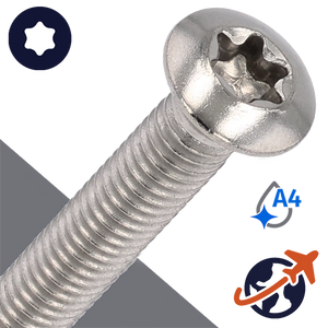 M5X0.8 Torx Oval Head - A4 Stainless ISO 14584