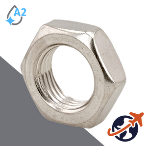 Hex Jam Nut ISO - A2 Stainless ISO 4035
