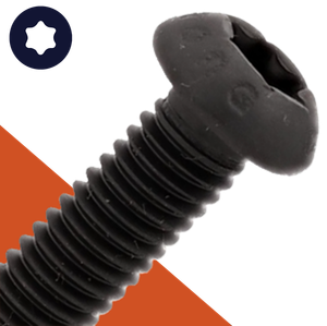M8X1.25 Torx Button Head - A2 Stainless Black ISO 7380-1