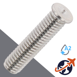 M10X1.5 Weld Stud Type PT - A2 Stainless ISO 13918