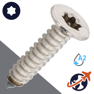 M2.9 Torx Flat Tapping - A2 Stainless ISO 14586