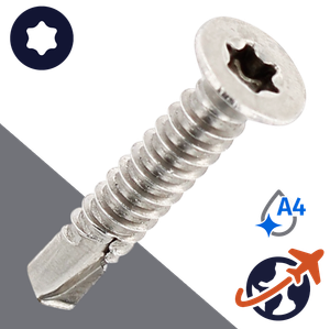 M4.2 Torx Flat Self Drilling - A4 Stainless DIN 7504-O