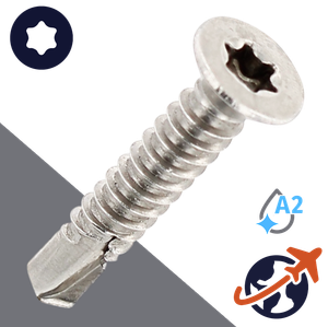 M4.8 Torx Flat Self Drilling - A2 Stainless DIN 7504-O