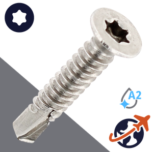 M6.3 Torx Flat Self Drilling - A2 Stainless DIN 7504-O