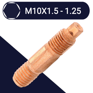 M10X1.5 / M10X1.25 External Hex Stud - Steel 10.9 Copper 