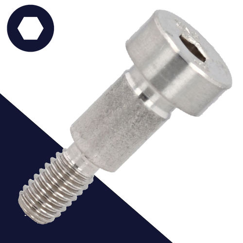 M5X0.8, M6 Shoulder,Shoulder Bolt Stainless,ISO 7379