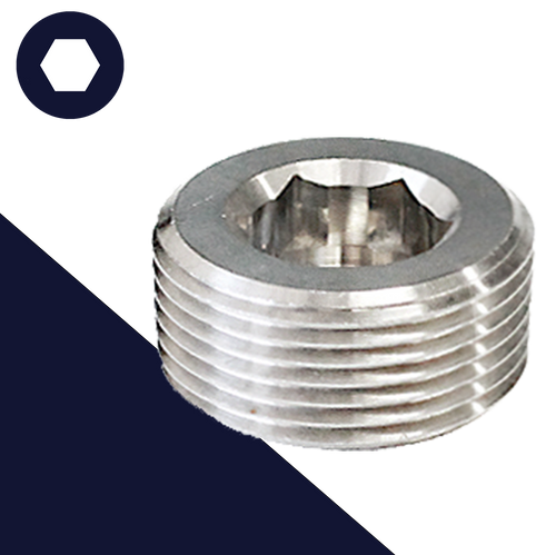British Taper Allen Plug,A2 Stainless,DIN 906 BSPT