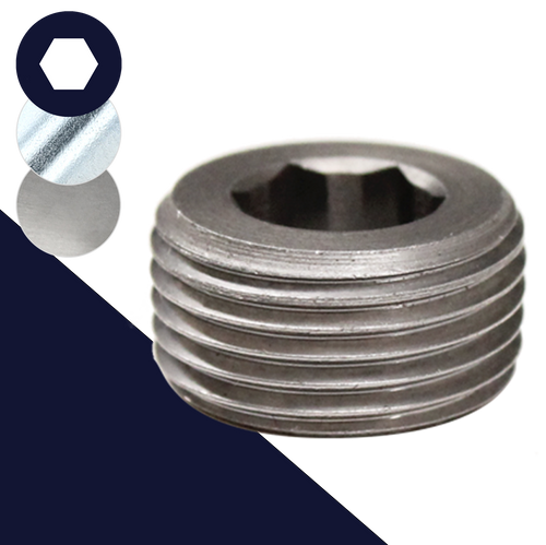 Taper Allen Socket Plug,Steel, Finishes Vary,DIN 906