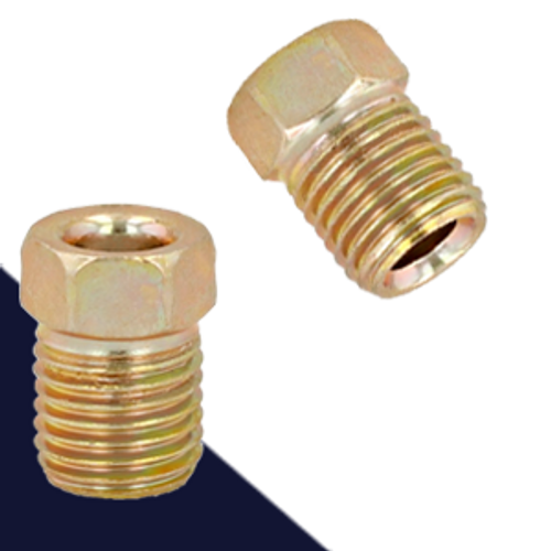 3/8-24" Brake Line End Inverted Flare For 3/16" Tubing