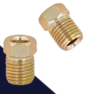 3/8-24" Brake Line End,Inverted Flare,For 3/16" Tubing