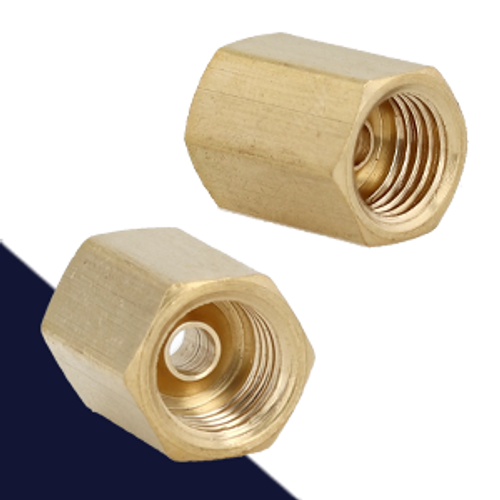 7/16-24" Brake Line Union Inverted Flare For 1/4" Tubing