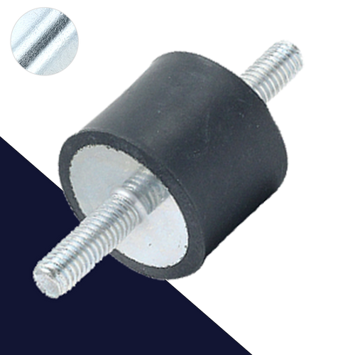 M3 Male Zinc Plated Steel,Vibration Isolator / Rubber Buffer,NR + Steel Screw